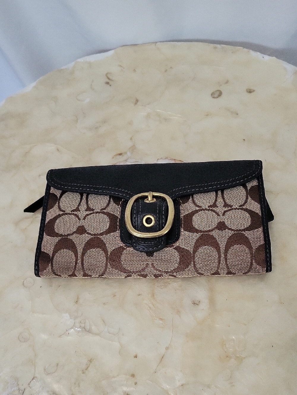 COACH Bleecker Signature Jacquard Wallet.
